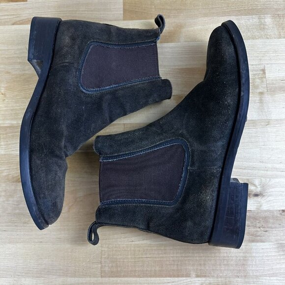 Thursday Boot Co. Duchess Dark Olive Suede Chelsea Ankle Boot Women 9.5 US - Picture 7 of 9